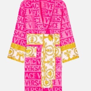 Versace Pink and Gold Robe